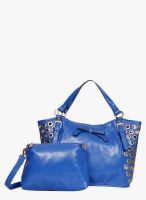 Bagkok Blue Polyurethane (Pu) Handbag