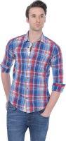 Basics Men's Checkered Casual Red Shirt