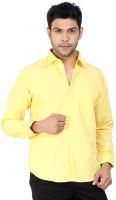 Basilio Men's Solid Formal Yellow Shirt