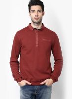 Bellfield Red Full Sleeve Polo T Shirt