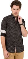 Black Coffee Men's Printed Casual Black Shirt