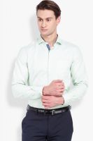 Black Coffee Men's Solid Formal Green Shirt