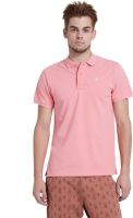 Breakbounce Solid Men's Polo Neck Pink T-Shirt