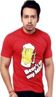 Crypticvoodoo Graphic Print Men's Round Neck Red T-Shirt