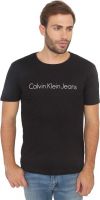 Calvin Klein Solid Men's Round Neck Black T-Shirt
