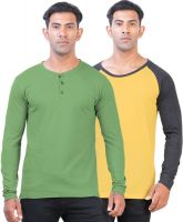 Click Hit Solid Men's Round Neck Yellow, Light Green T-Shirt(Pack of 2) Click Hit Solid Men's Round Neck Yellow, Light Green T-Shirt(Pack of 2)
