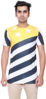 DDI Printed Men's Round Neck White T-Shirt