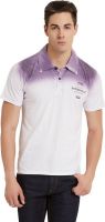 Elaborado Printed Men's Polo Neck Purple T-Shirt