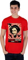 Enquotism Printed Men's Round Neck Red T-Shirt