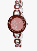 FOSTELO Pink/Maroon Stainless Steel Analog Watch