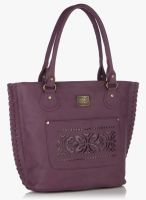 FOSTELO Purple Polyurethane (Pu) Handbag