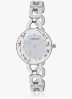 FOSTELO White/Silver Stainless Steel Analog Watch