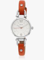 Fossil Es3742-C Orange/Silver Analog Watch