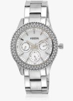 Fossil Fossil Ladies Dress Silver/White Analog Watch