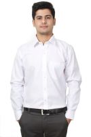 Frissk Men's Striped Formal White Shirt