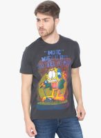 Garfield Grey Printed Round Neck T-Shirt