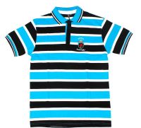 Getzen Striped Men's Polo Neck Blue T-Shirt