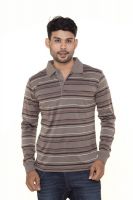 Gleneagles Striped Men's Polo Neck Multicolor T-Shirt