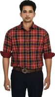 Hackensack Men's Checkered Casual Red Shirt