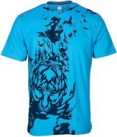 Huetrap Graphic Print Men's Round Neck Blue T-Shirt
