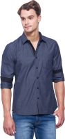 IDENTITI Men's Solid Casual Blue Shirt