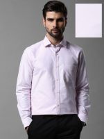 Invictus Men's Solid Formal Pink Shirt