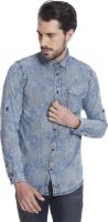 Jack & Jones Men's Printed Casual Blue Shirt