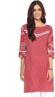 Jaipur Kurti Casual, Formal Printed Women's Kurti(Red)