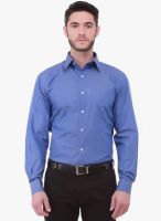 Jogur Solid Blue Formal Shirt