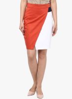 Kaaryah Orange Flared Skirt