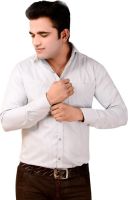 Kalpatru Men's Striped Formal Reversible Grey Shirt