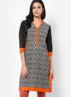 Kira Black Printed Kurtas