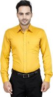 LEAF Men's Solid Formal Gold Shirt