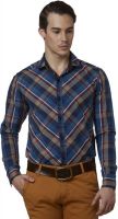 Lisova Men's Checkered Casual Red Shirt