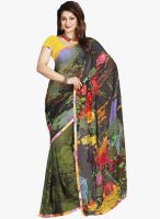 Lookslady Green Printed Saree