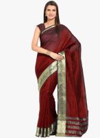 Lookslady Maroon Embellished Saree
