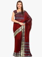 Lookslady Maroon Embellished Saree