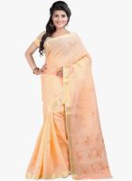 Lookslady Peach Embroidered Saree