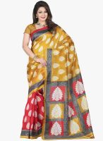 Lookslady Yellow Printed Saree