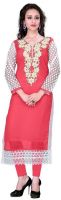 Maitri Fashion Party Embroidered Women's Kurti(Red)