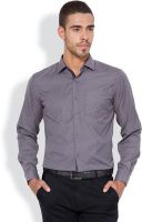 Mark Taylor Men's Solid Casual Grey Shirt