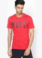 Nike As Manu Core Plus Red Round Neck T-Shirt