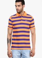 Nike Purple Striped Polo T-Shirts