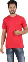 Ocean Race Solid Men's Round Neck Red T-Shirt