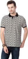 People Geometric Print Men's Polo Neck Multicolor T-Shirt