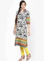 Prakhya Black Printed Kurtas