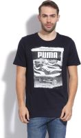 Puma Printed Men's Round Neck Blue T-Shirt