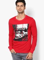 Puma Red Round Neck T-Shirt