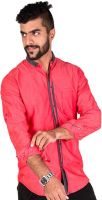 Rapphael Men's Solid Casual Red Shirt