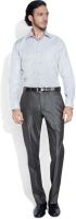 Raymond Home Men's Checkered Formal Grey Shirt